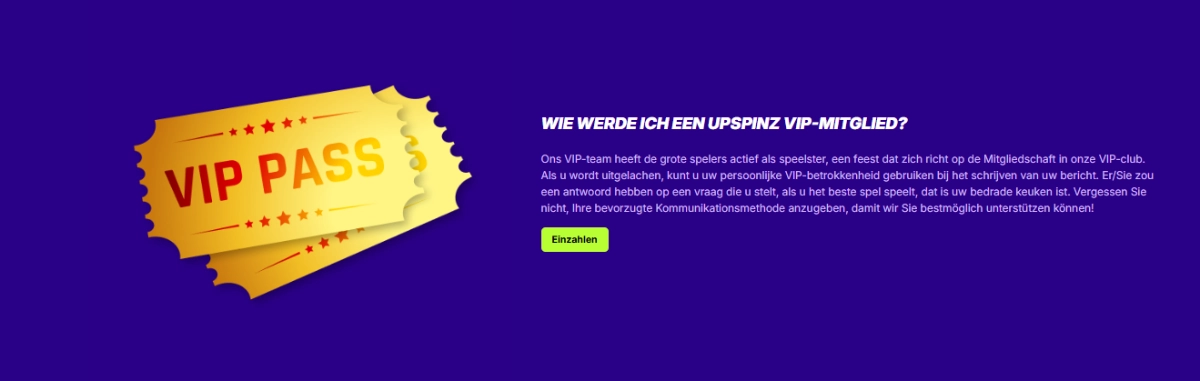 upspinz casino vip pass
